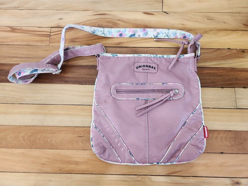 Unionbay Purple Crossbody Purse Paisley Floral Y2K Design Retro